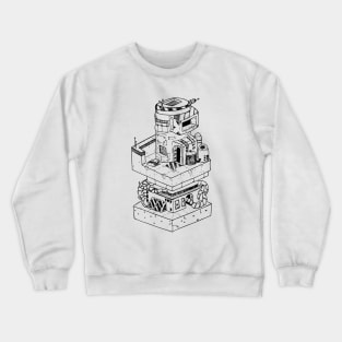 Isometric Space Station Crewneck Sweatshirt